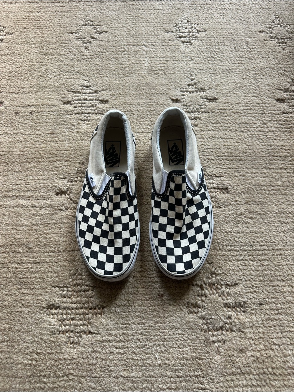 Vans Checkerboard Slip-On Sneakers - Black & White